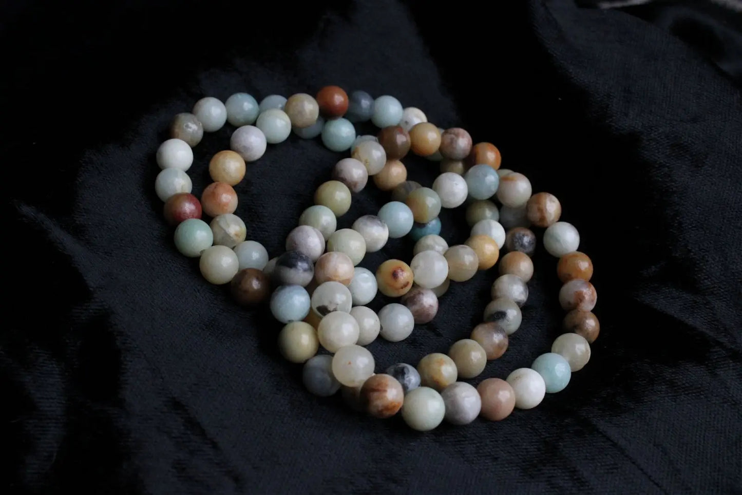 1 bracelet en amazonite élastiqué - Aurore Lune