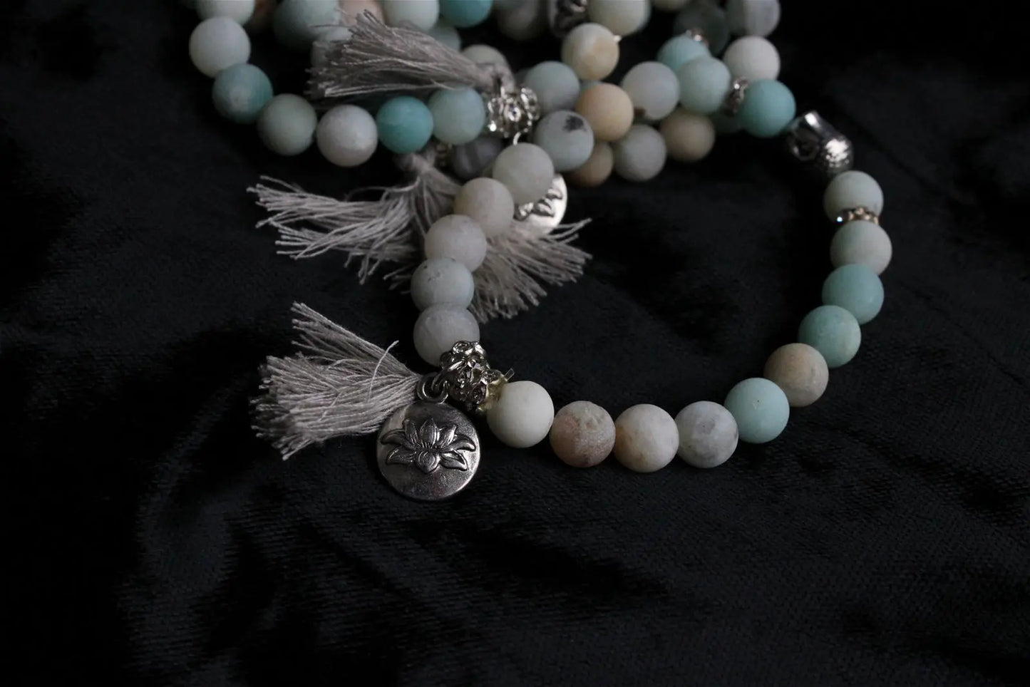 1 bracelet en amazonite frost élastiqué - Aurore Lune
