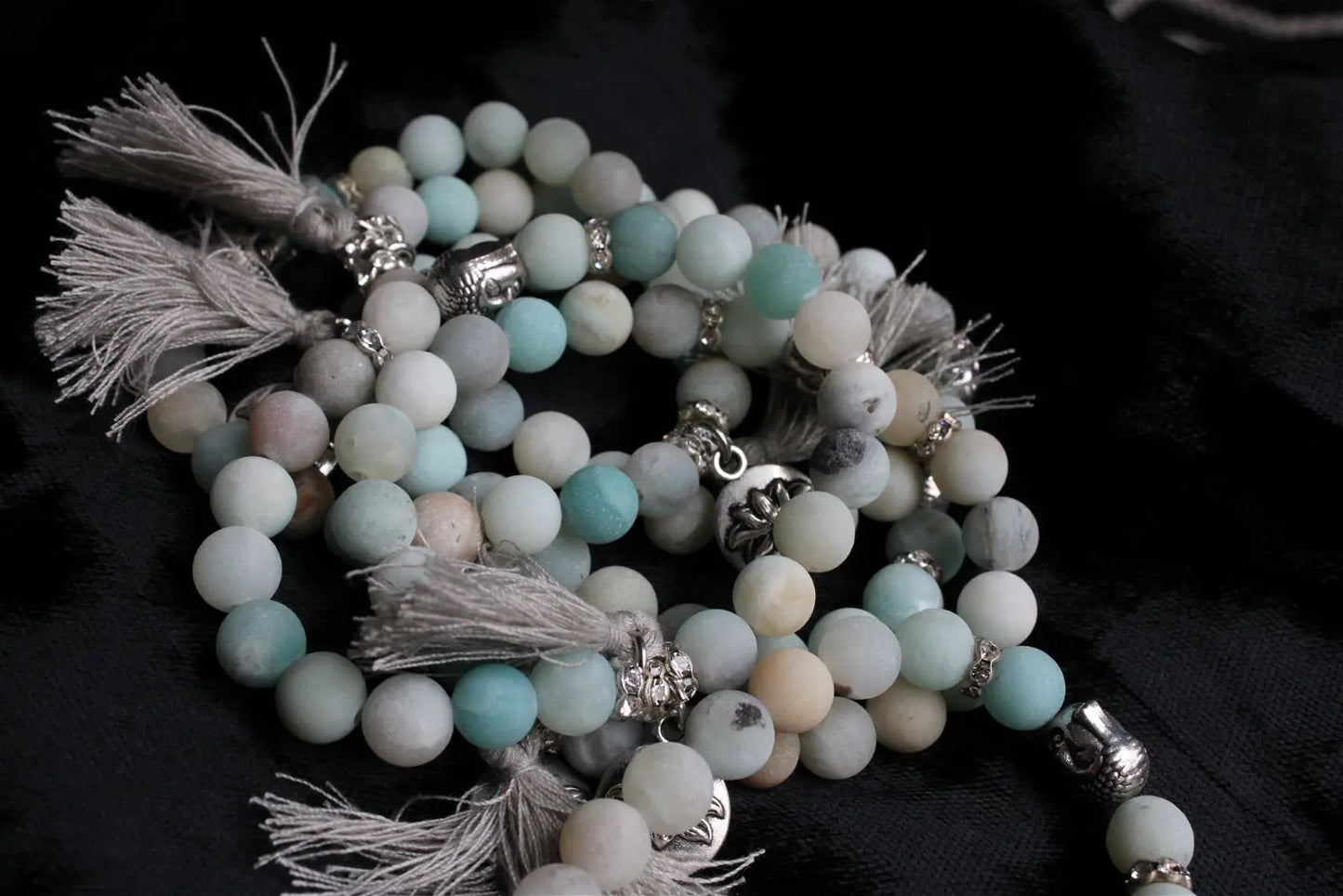 1 bracelet en amazonite frost élastiqué - Aurore Lune