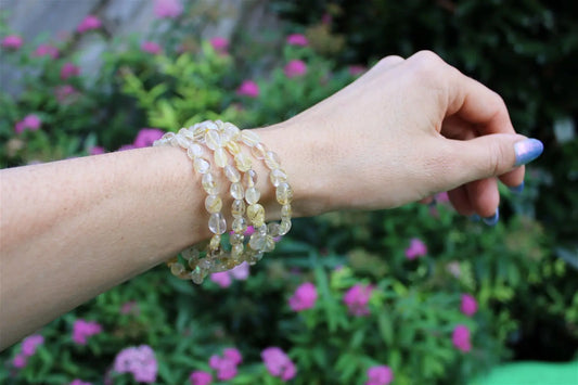 1 bracelet quartz à rutilé - Aurore Lune