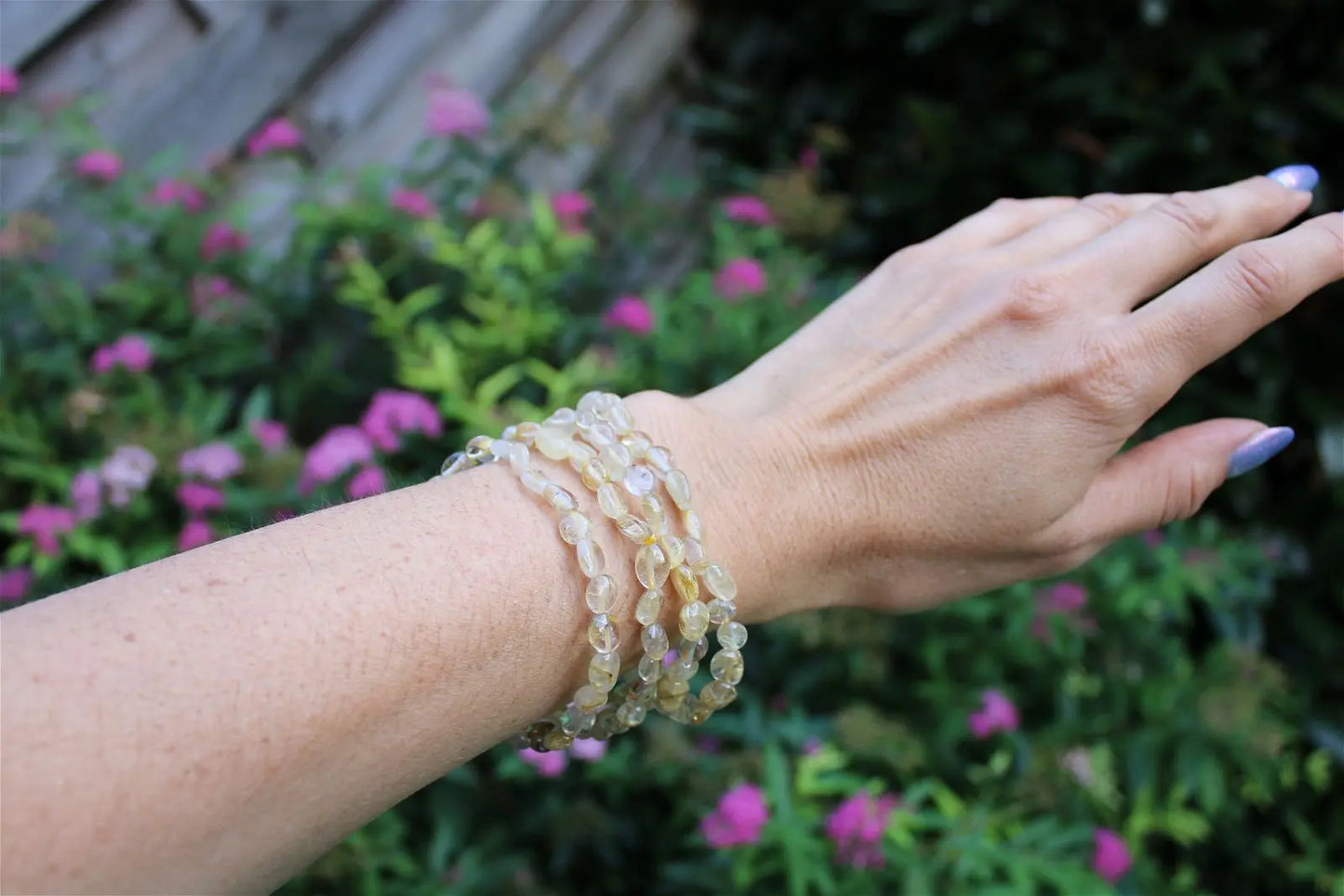 1 bracelet quartz à rutilé - Aurore Lune
