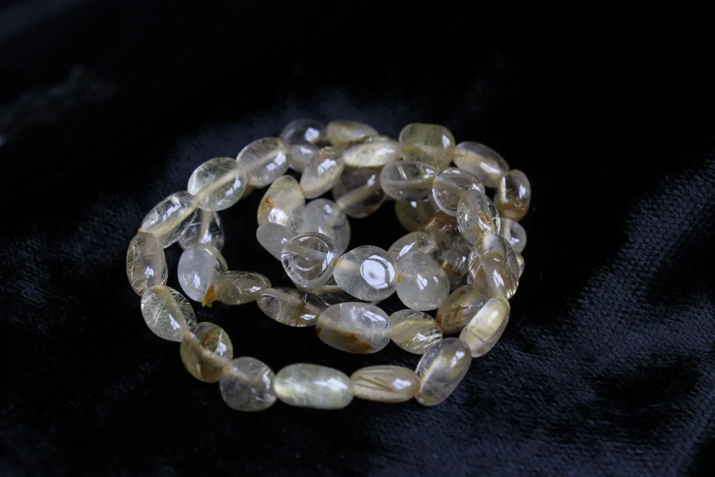 1 bracelet quartz à rutilé - Aurore Lune