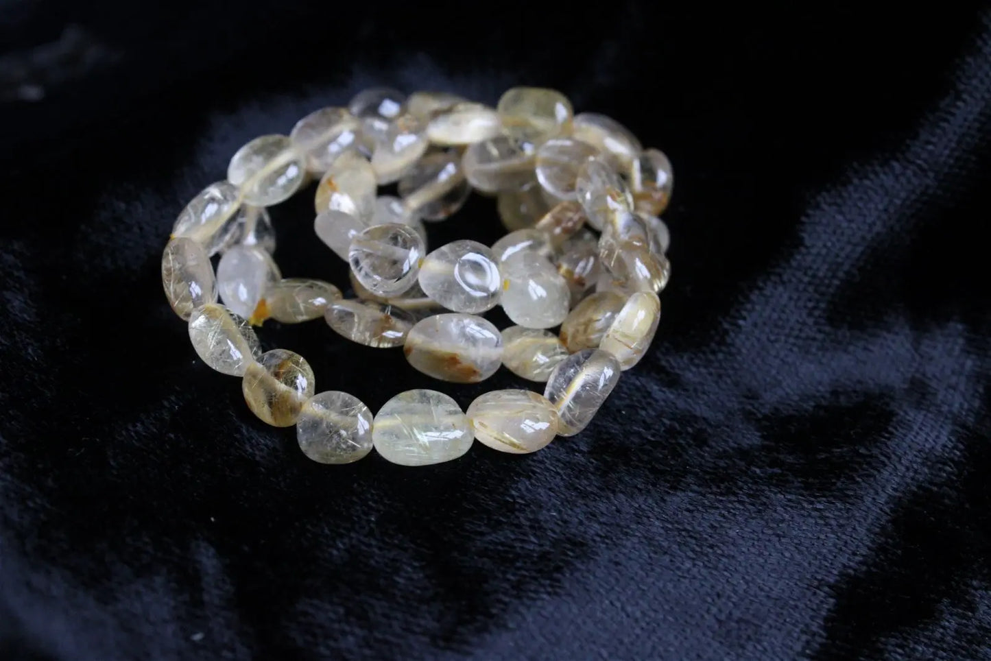 1 bracelet quartz à rutilé - Aurore Lune