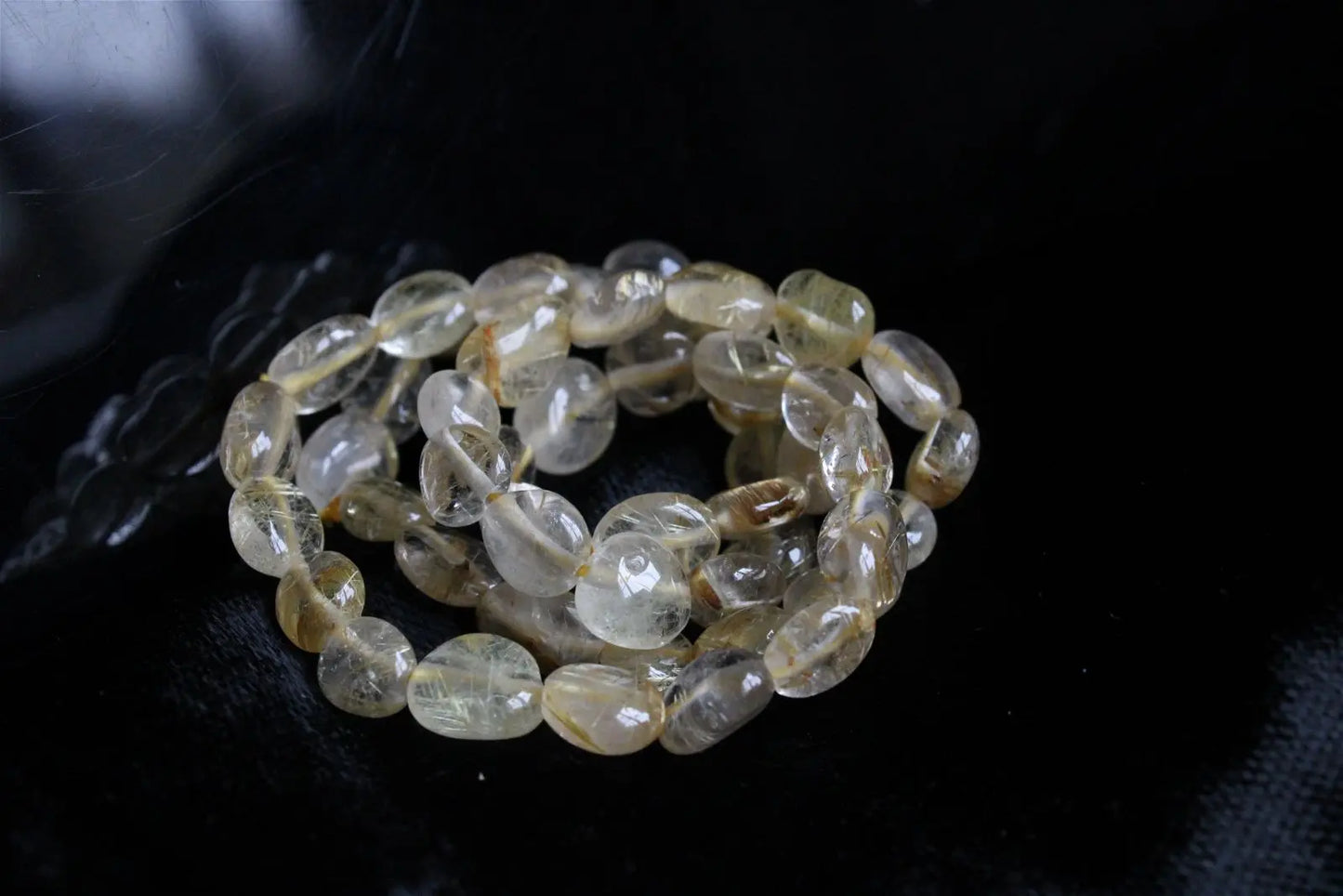 1 bracelet quartz à rutilé - Aurore Lune