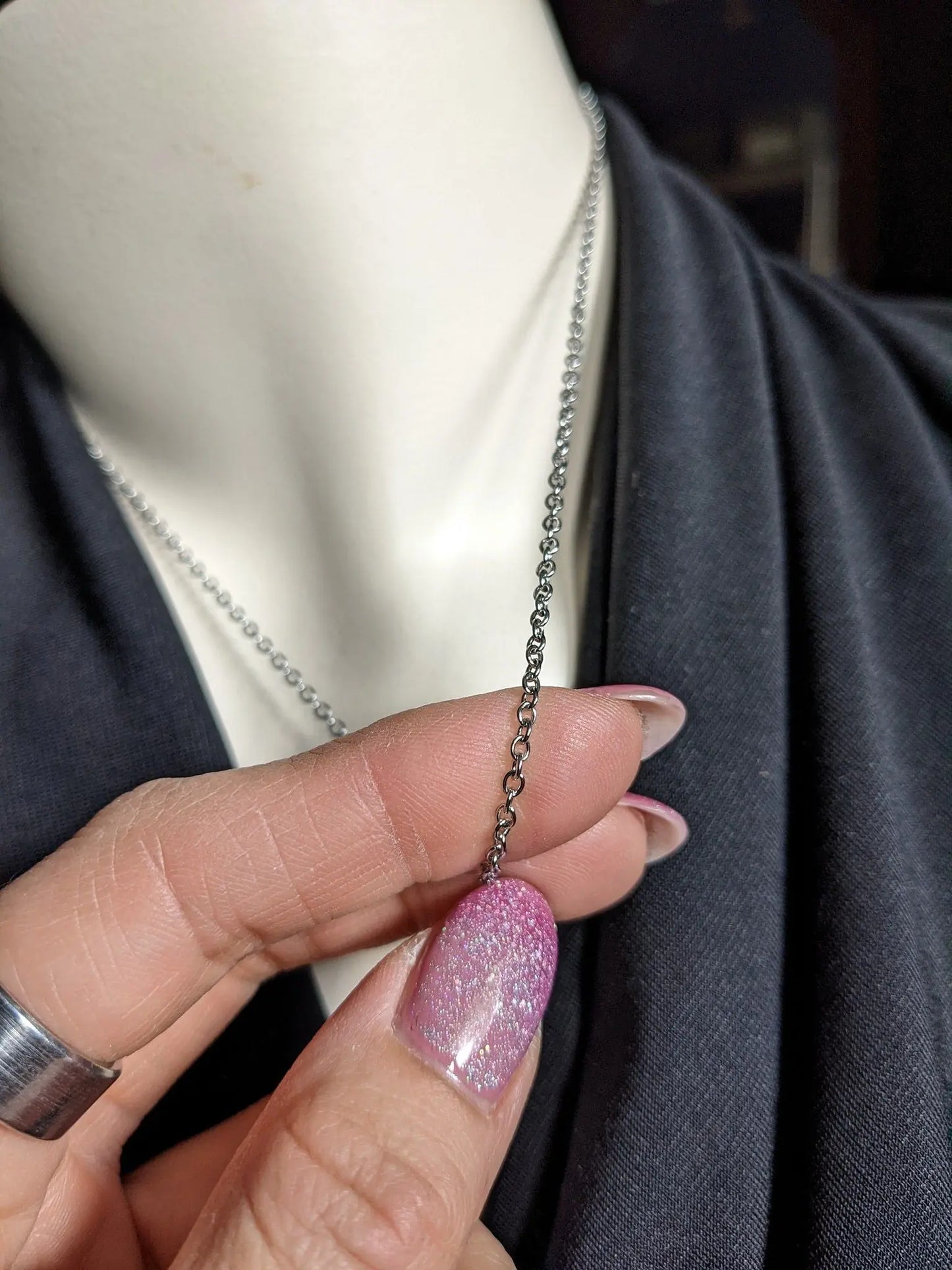 1 chaîne pour collier en acier inoxydable 44cm environ - Aurore Lune