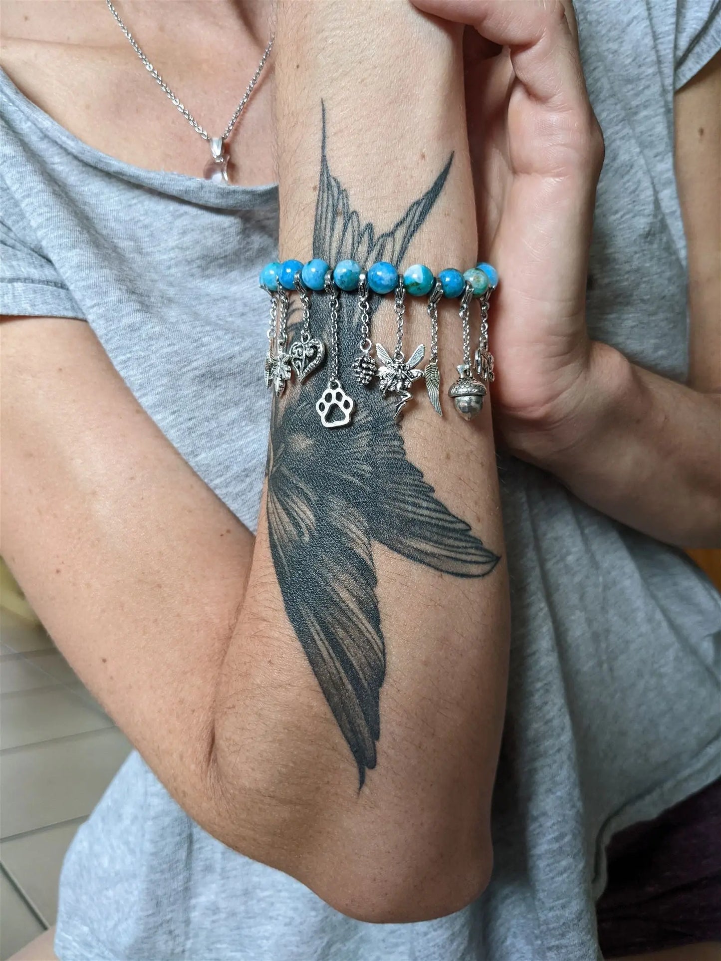 1 charm pour bracelet - Aurore Lune