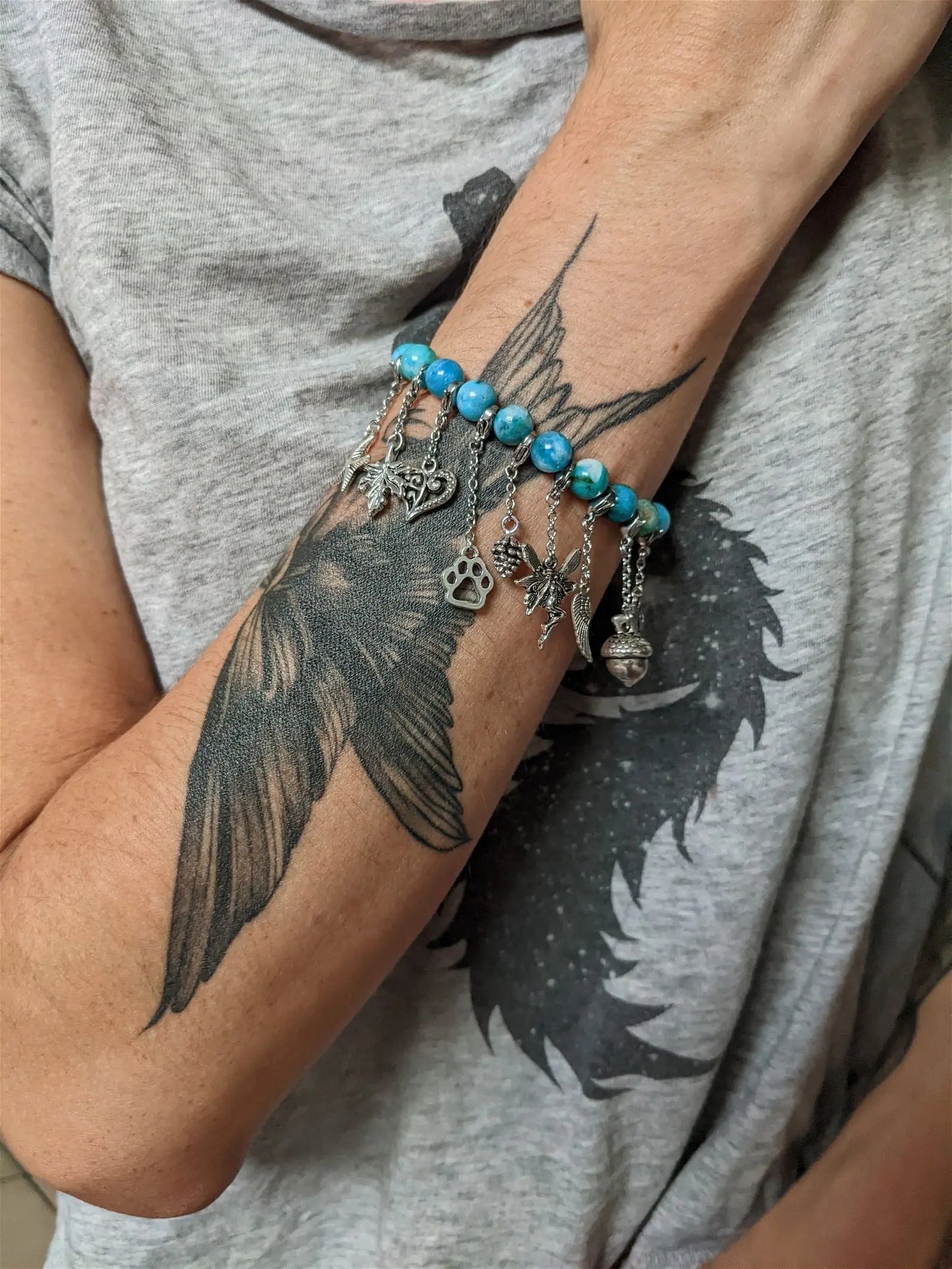 1 charm pour bracelet - Aurore Lune