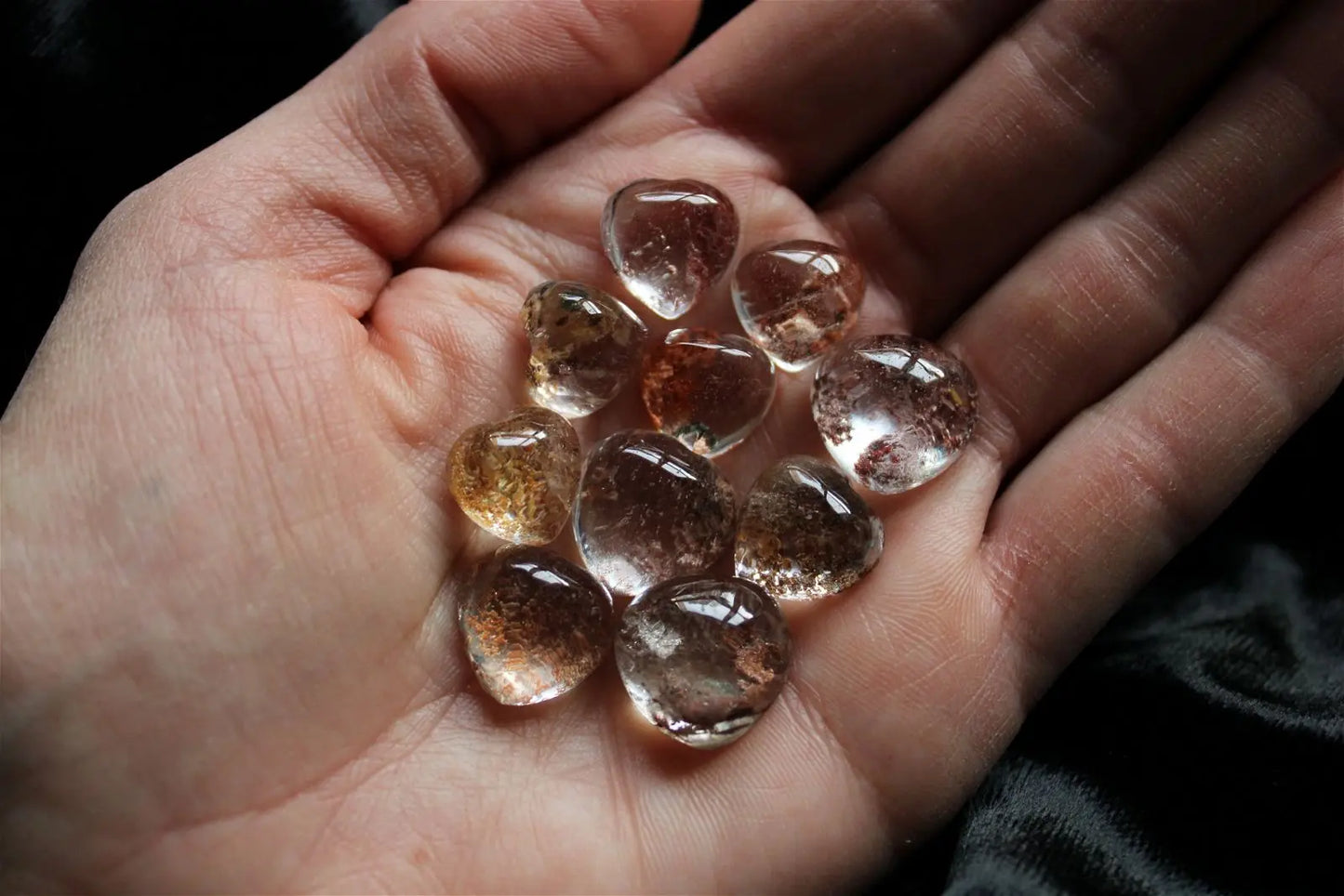 1 coeur de quartz lodolite - Aurore Lune