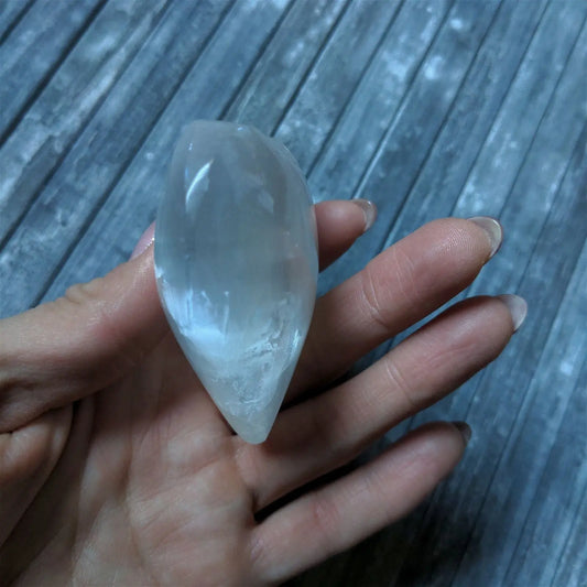 1 coeur en sélénite - grand - Aurore Lune