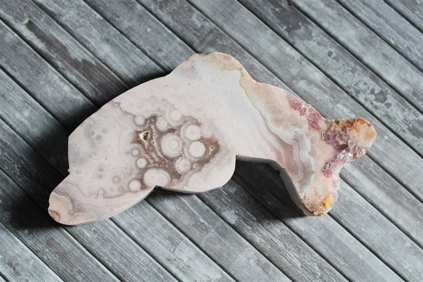 1 dauphin en améthyste rose - Aurore Lune