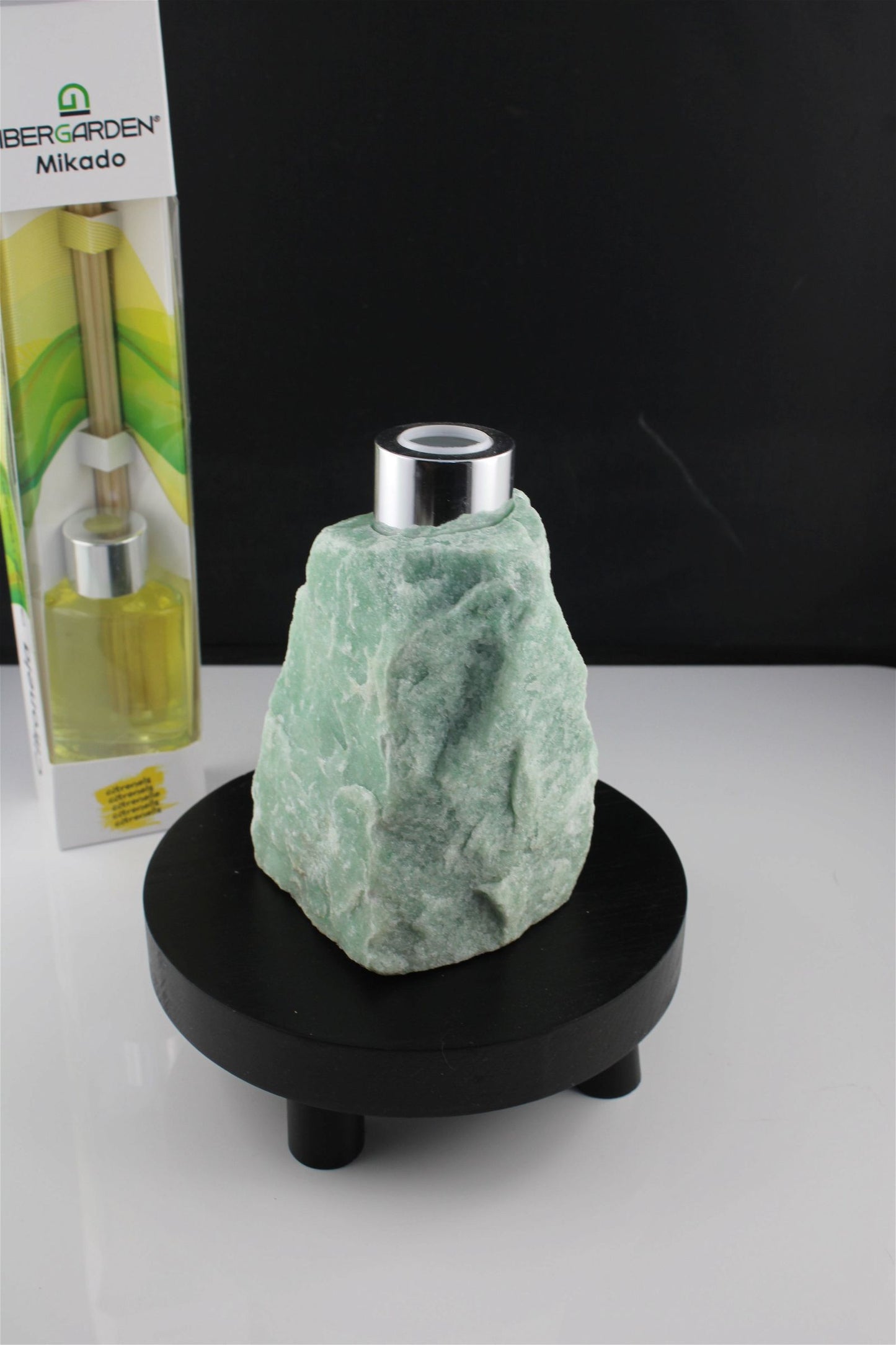 1 diffuseur de parfum en aventurine verte 10 cm - Aurore Lune
