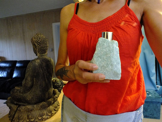 1 diffuseur de parfum en aventurine verte 10 cm - Aurore Lune