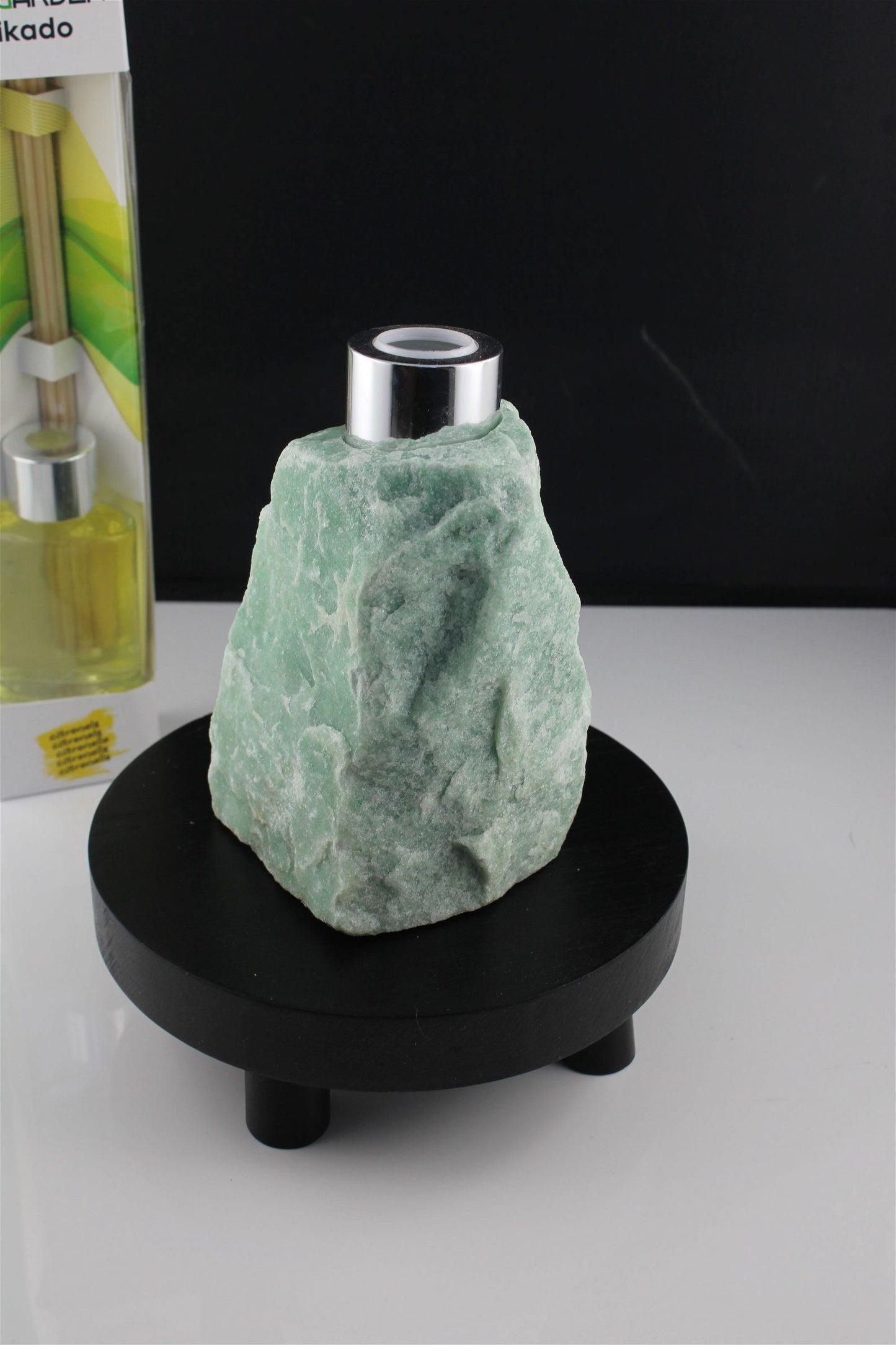 1 diffuseur de parfum en aventurine verte 10 cm - Aurore Lune