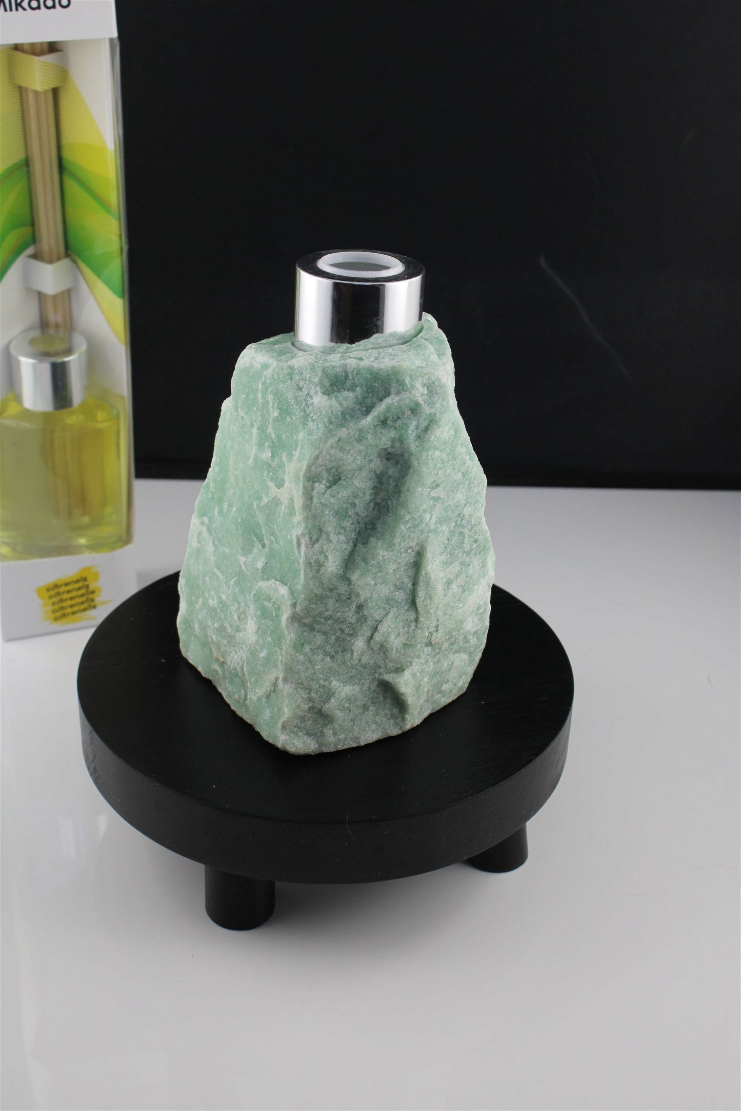 1 diffuseur de parfum en aventurine verte 10 cm - Aurore Lune
