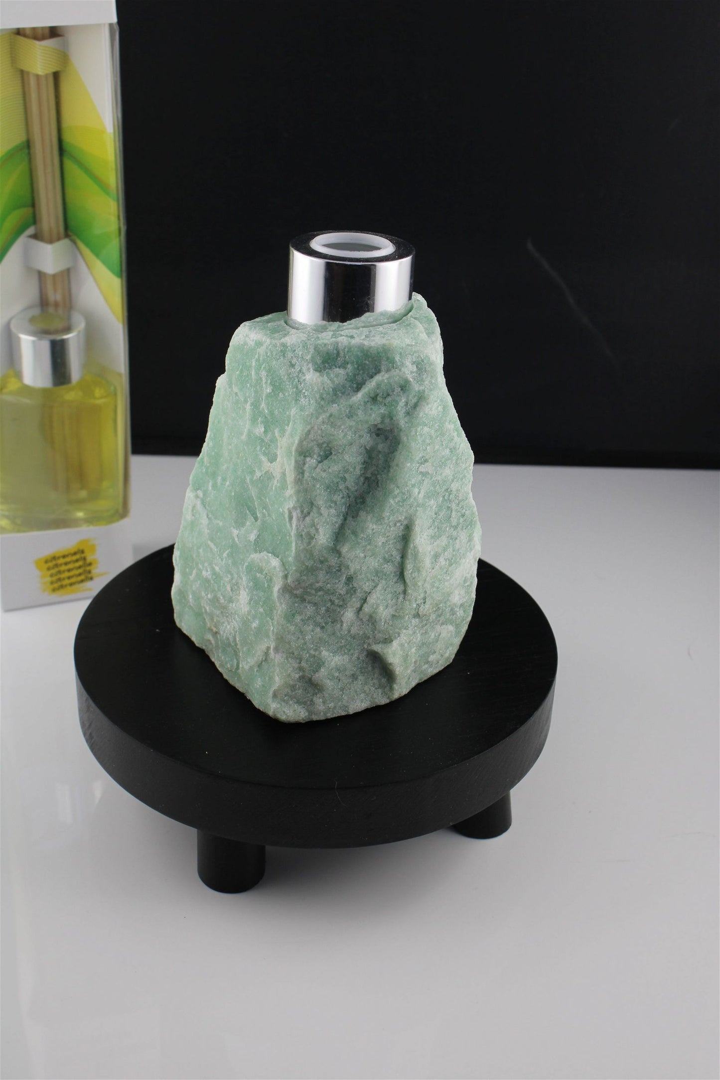 1 diffuseur de parfum en aventurine verte 10 cm - Aurore Lune