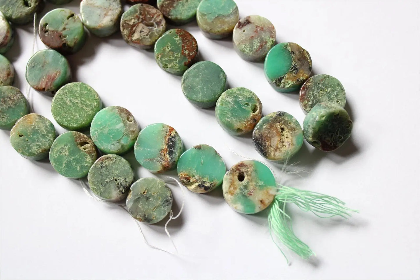 1 fil de perles en chrysoprase photo contractuelle - Aurore Lune