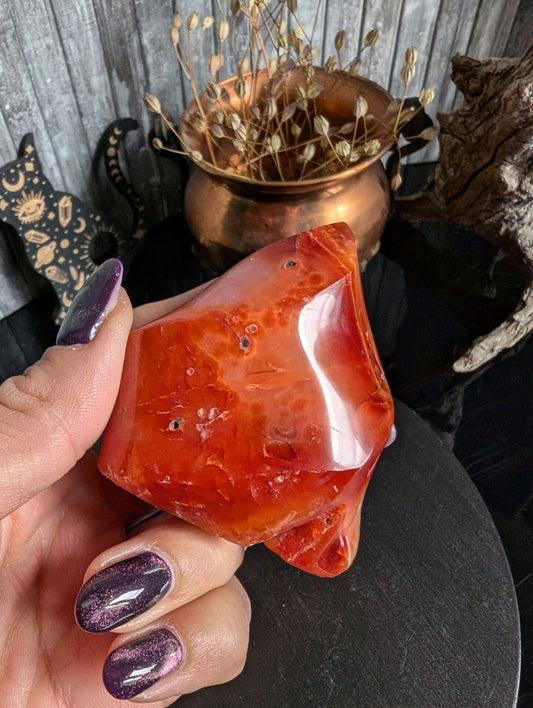 1 flamme en cornaline - Aurore Lune