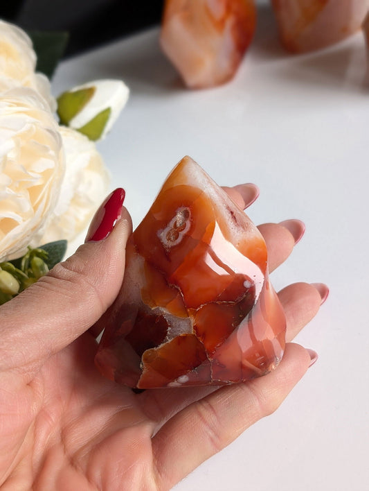 1 flamme en cornaline - Aurore Lune