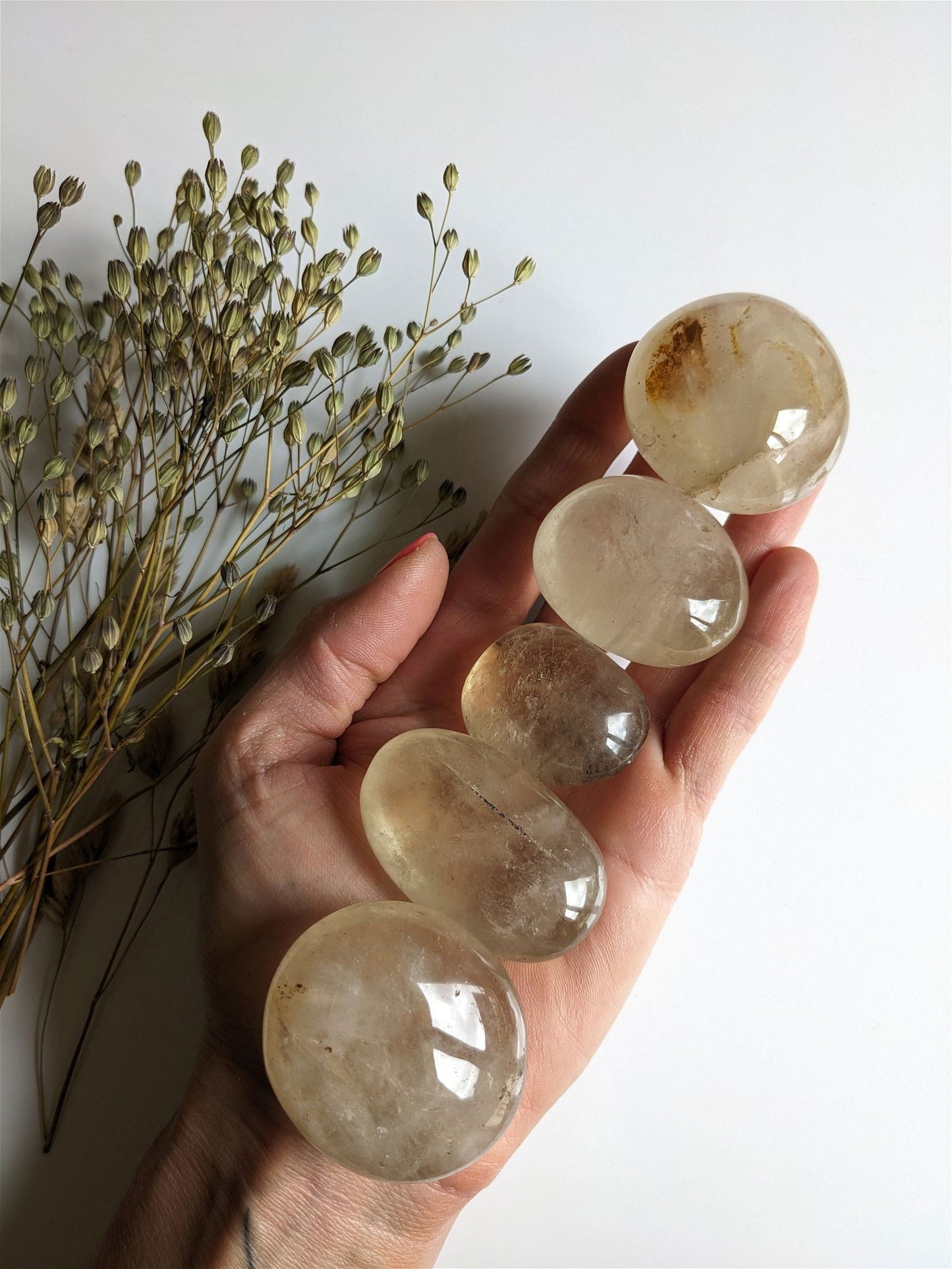 1 galet de citrine - Aurore Lune