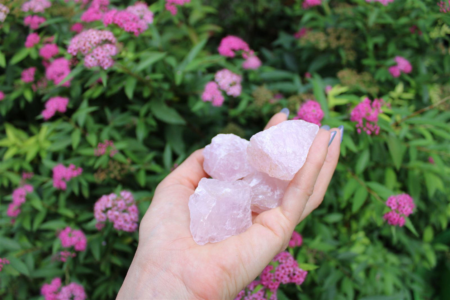1 morceau brut de quartz rose petit - Aurore Lune