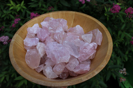1 morceau brut de quartz rose petit - Aurore Lune