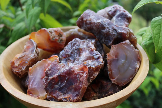 1 morceau d agate - cornaline brute - Aurore Lune