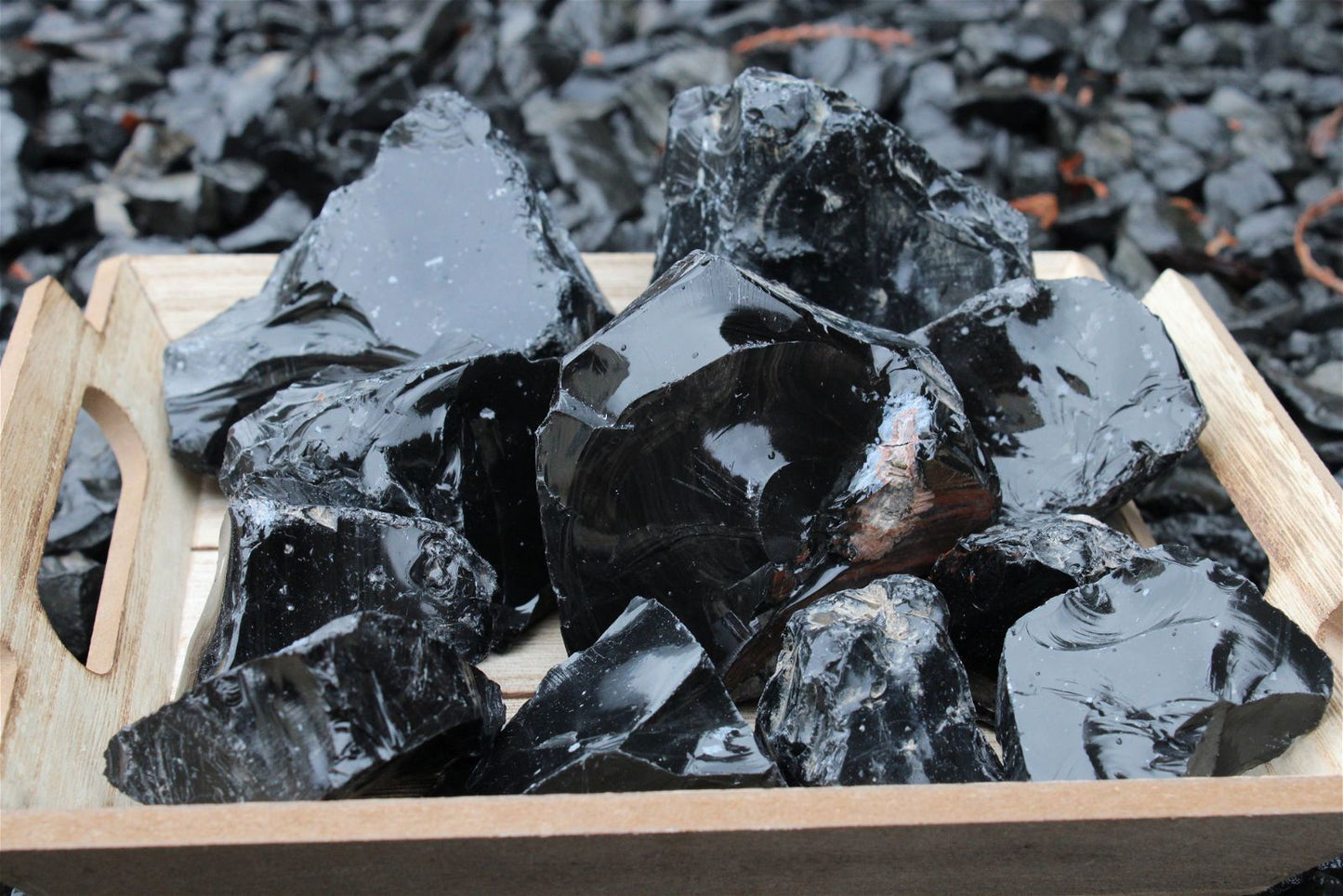 1 obsidienne noire brute 3 tailles au choix - Aurore Lune