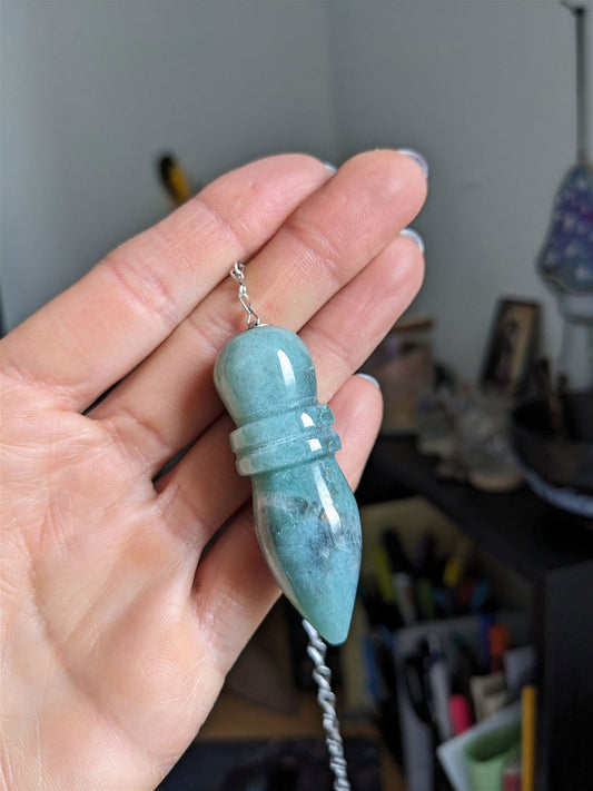 1 pendule en aventurine verte - Aurore Lune