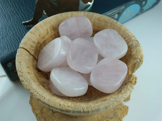 1 pierre plate en quartz rose 2.5cm - Aurore Lune