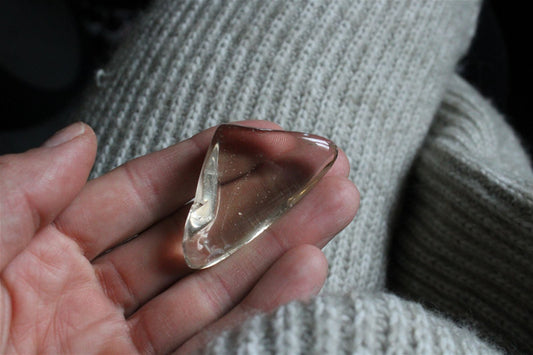 1 pierre roulée de quartz citrine 5 cm - Aurore Lune