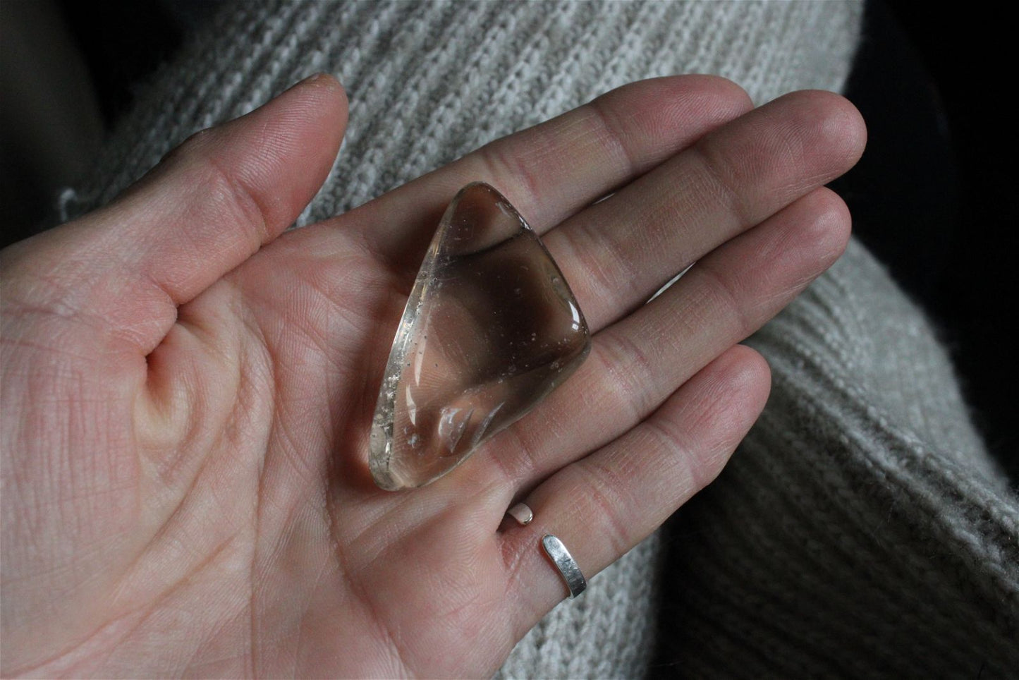 1 pierre roulée de quartz citrine 5 cm - Aurore Lune