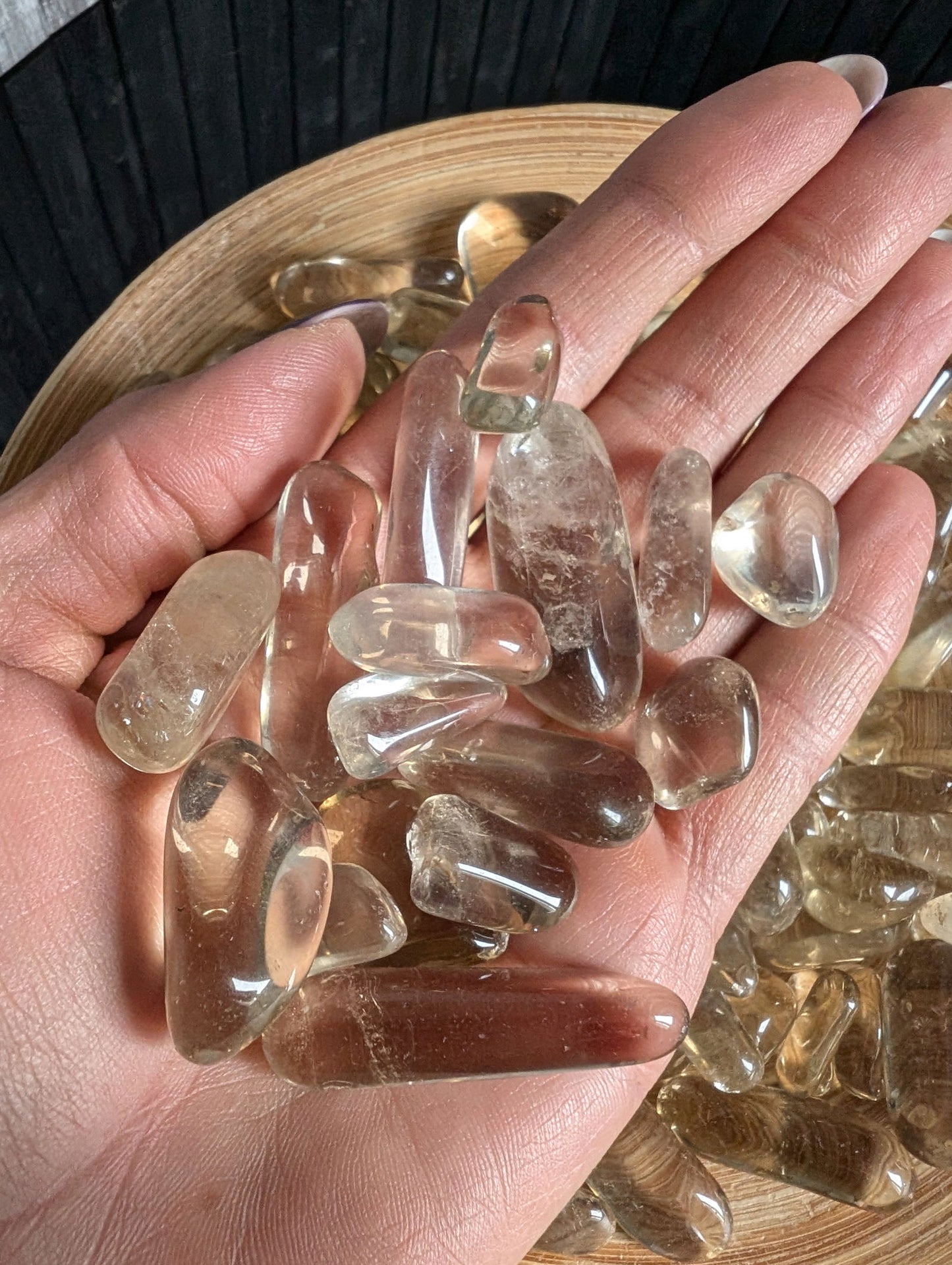1 pierre roulée en citrine TAILLE AU CHOIX - Aurore Lune