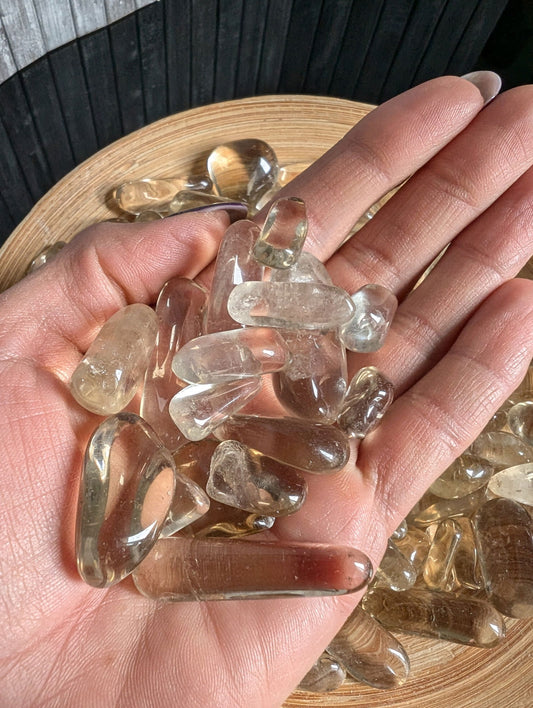 1 pierre roulée en citrine TAILLE AU CHOIX - Aurore Lune