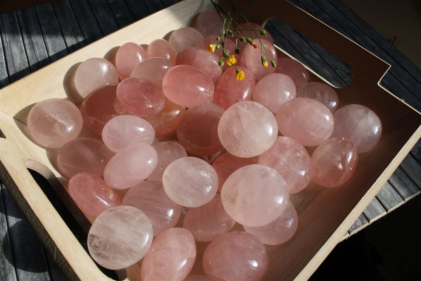 1 pierre roulée en quartz rose d'Afrique 3-4 cm - Aurore Lune