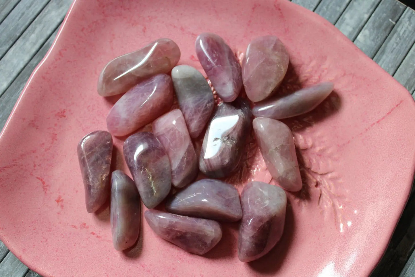 1 pierre roulée en quartz rose lavande - Aurore Lune