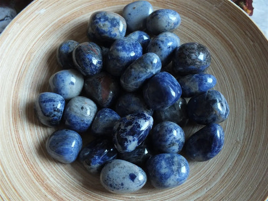 1 pierre roulée sodalite 2 - 2.5cm - Aurore Lune