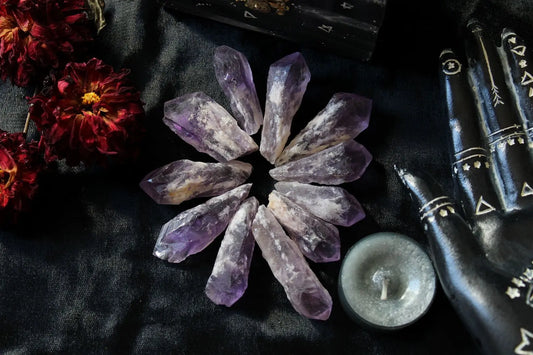 1 pointe d' améthyste brute environ 4 cm - Aurore Lune