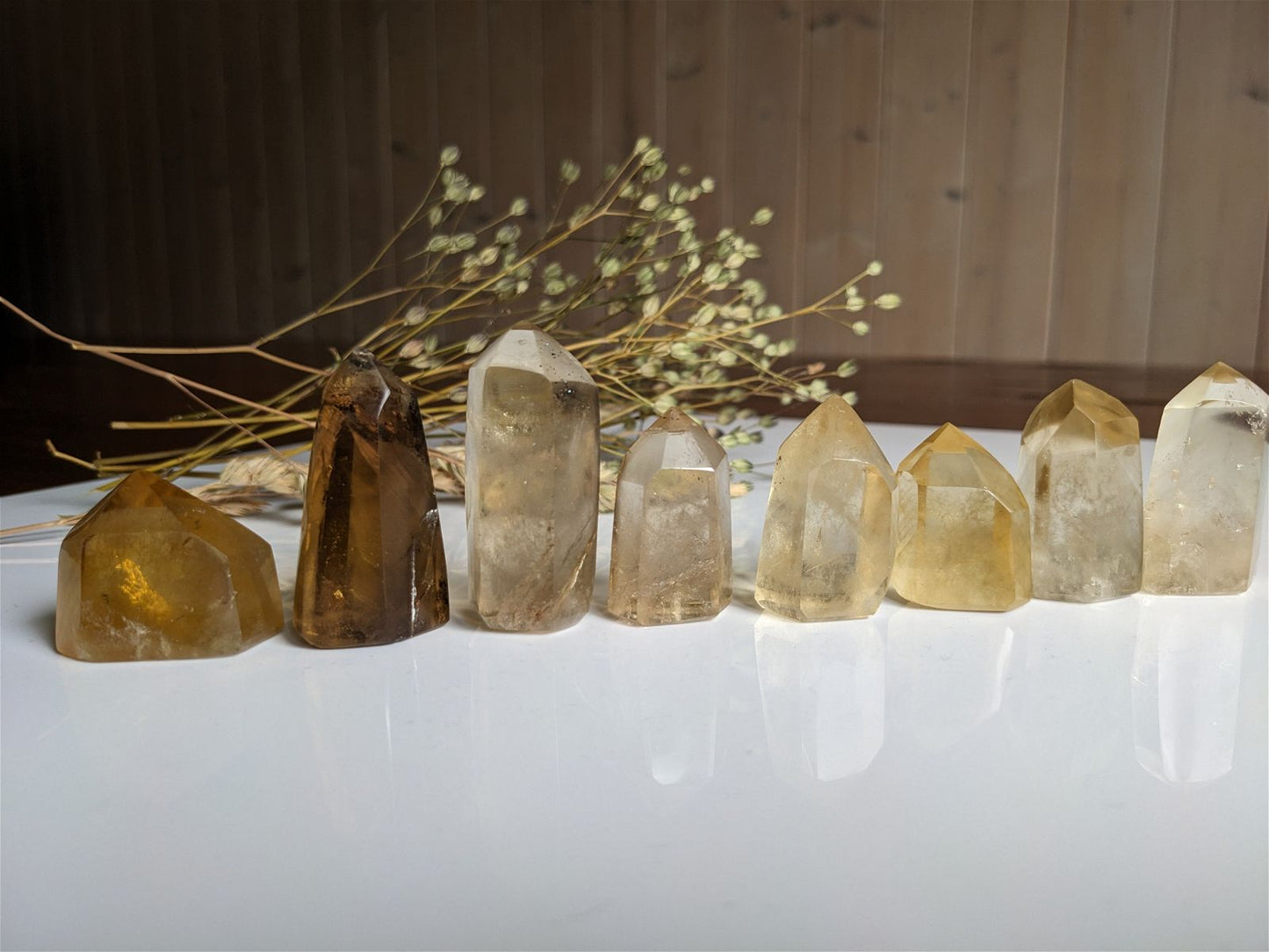1 pointe de citrine véritable - Aurore Lune