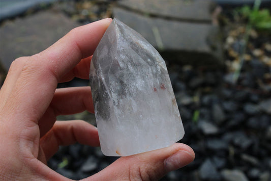 1 pointe de cristal de roche *H* - Aurore Lune