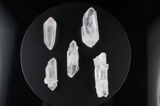 1 pointe de cristal de roche bi-terminée - Aurore Lune