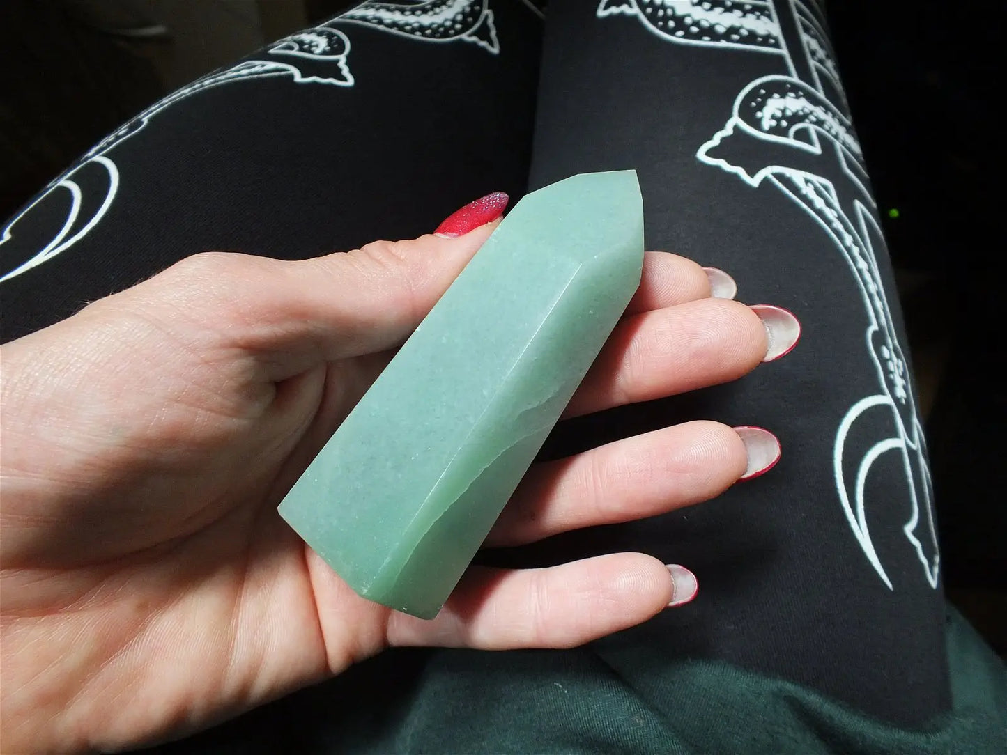 1 pointe en aventurine verte 9 cm - Aurore Lune