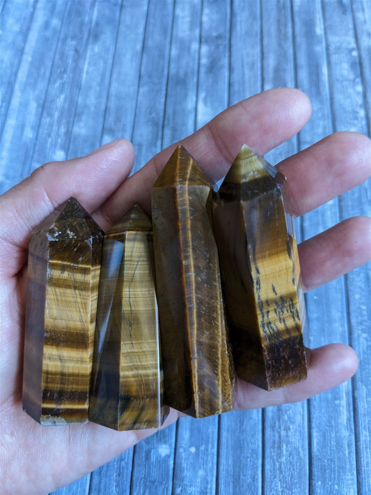 1 pointe en œil de tigre AU CHOIX - Aurore Lune