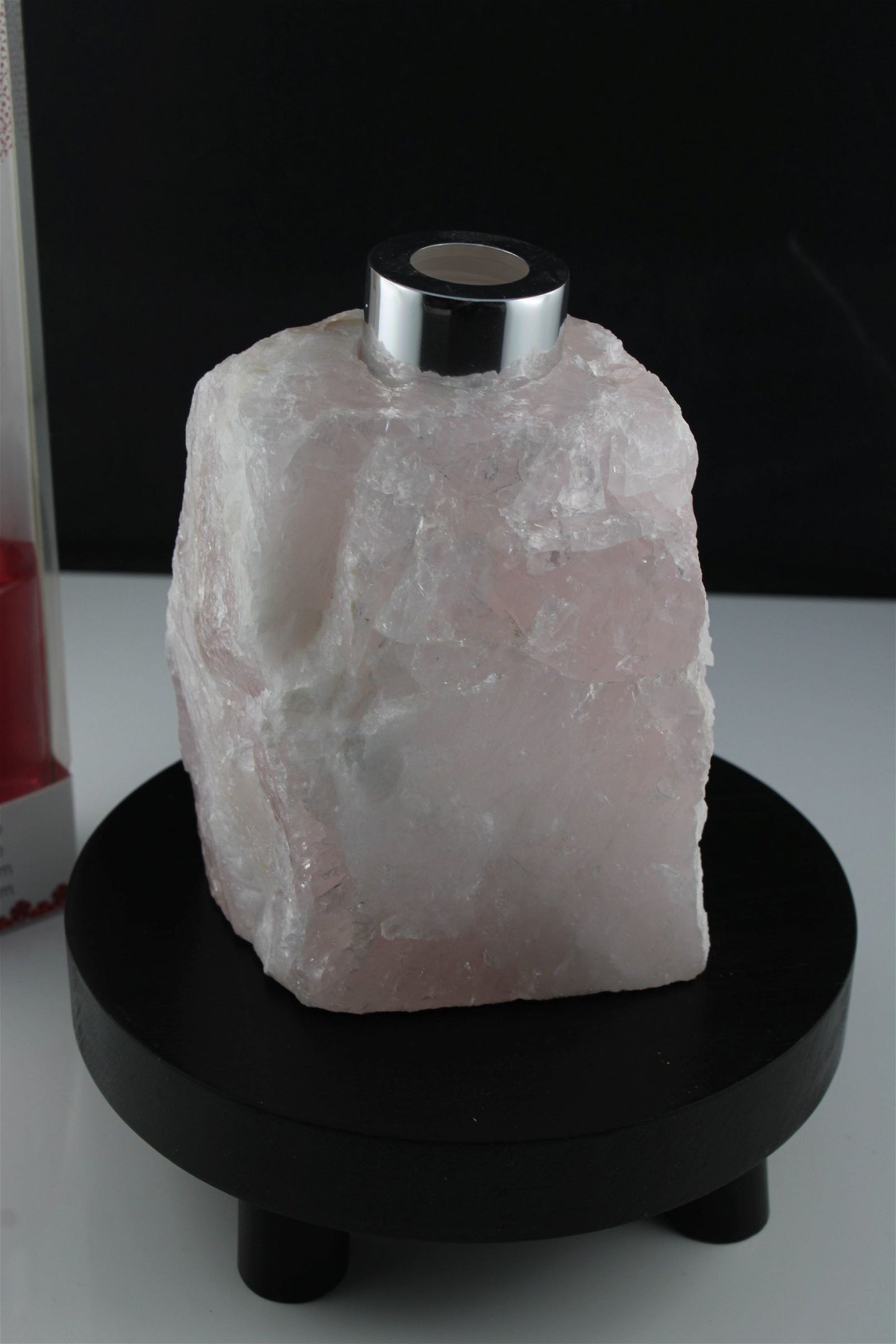 1 porte parfum quartz rose + bâtonnets et parfum fournis - Aurore Lune