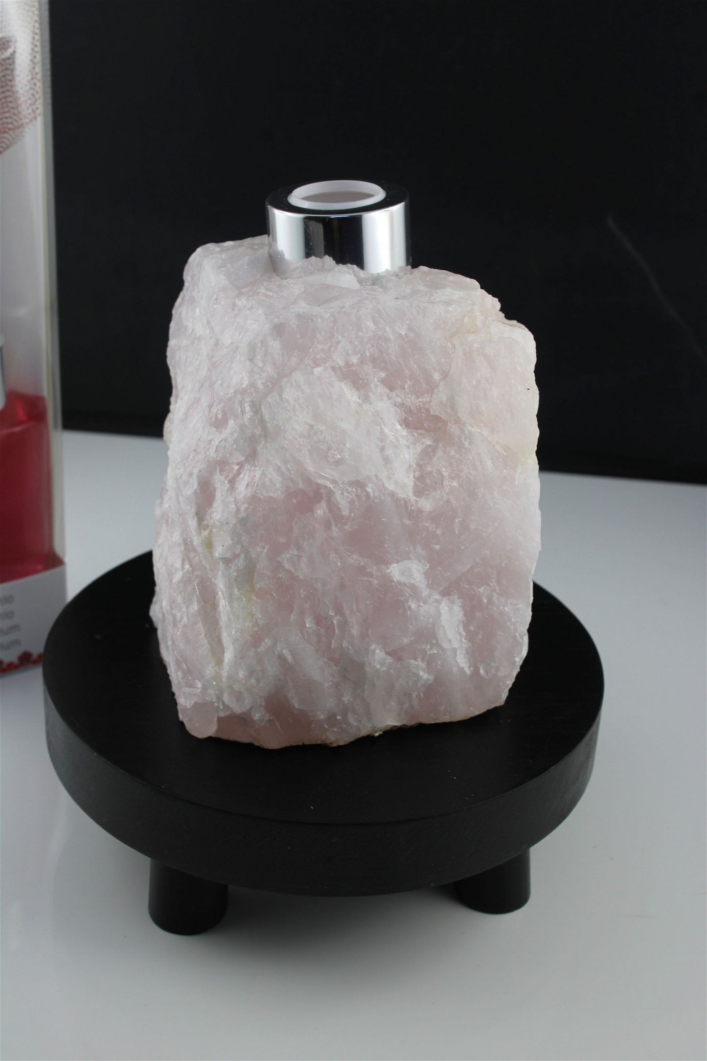 1 porte parfum quartz rose + bâtonnets et parfum fournis - Aurore Lune