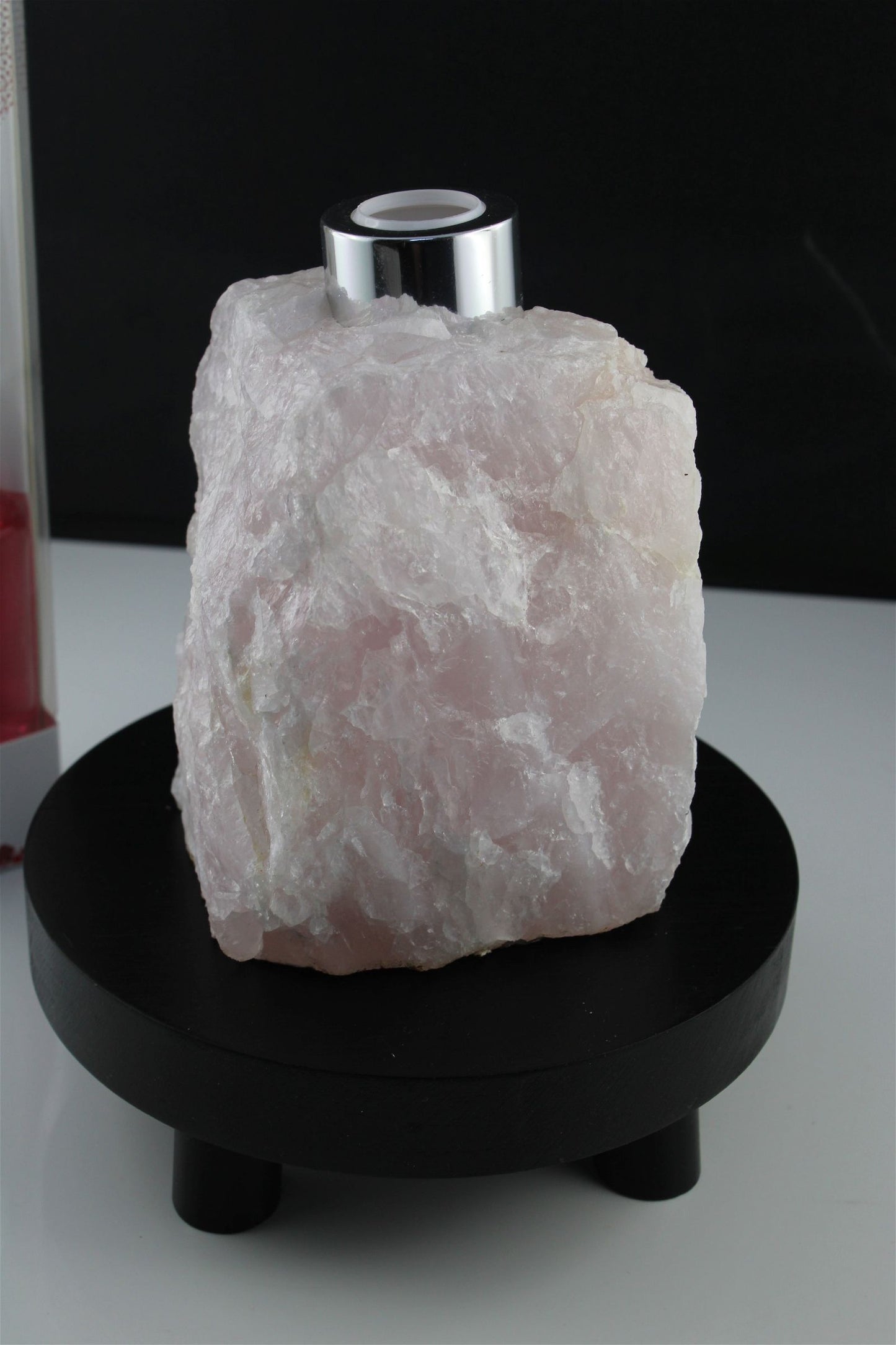 1 porte parfum quartz rose + bâtonnets et parfum fournis - Aurore Lune