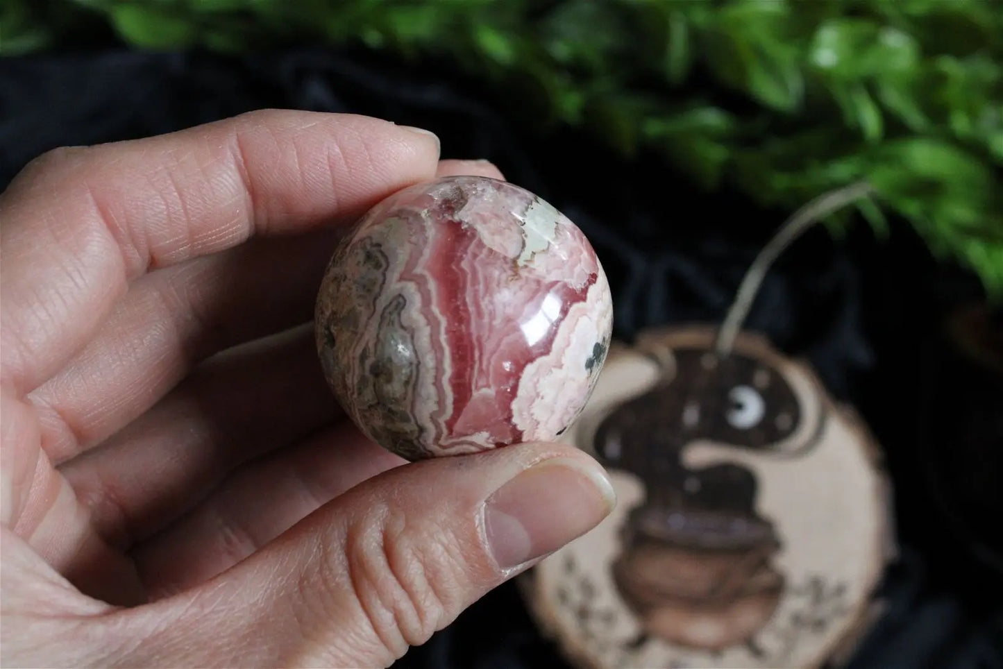 1 sphère en rhodochrosite - Aurore Lune