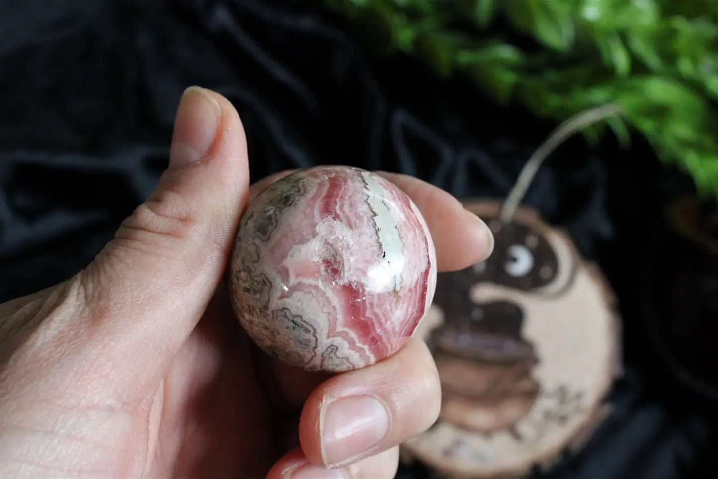 1 sphère en rhodochrosite - Aurore Lune