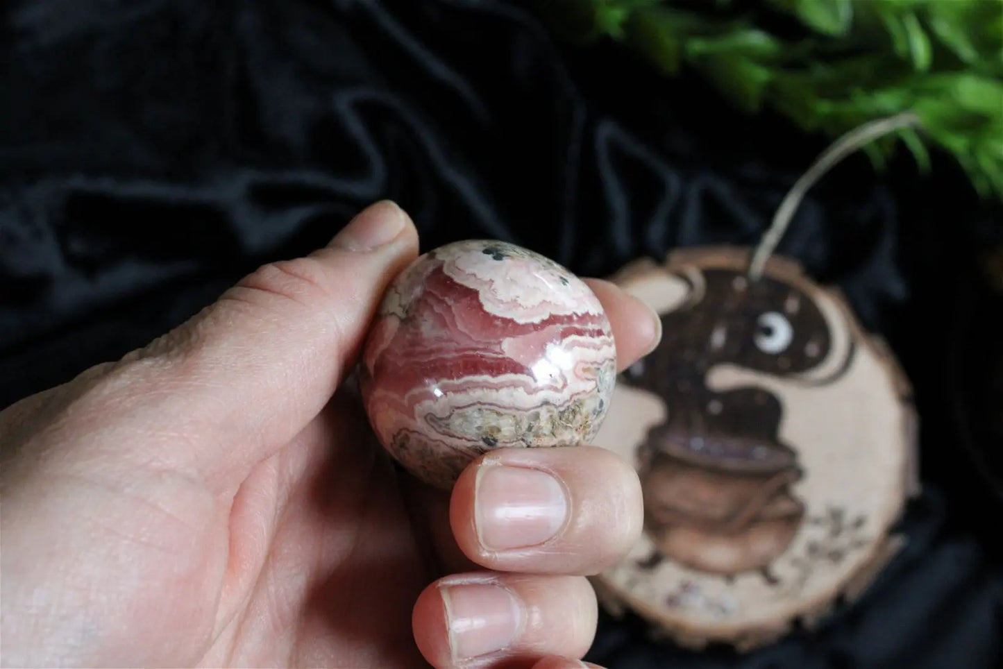 1 sphère en rhodochrosite - Aurore Lune