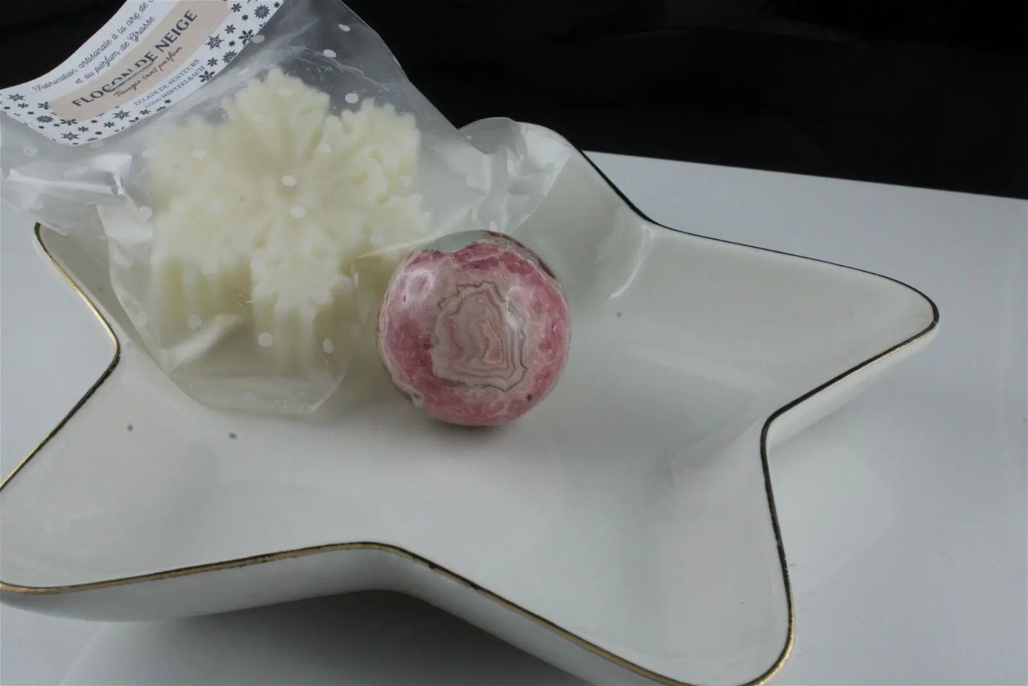 1 sphère en rhodochrosite - Aurore Lune
