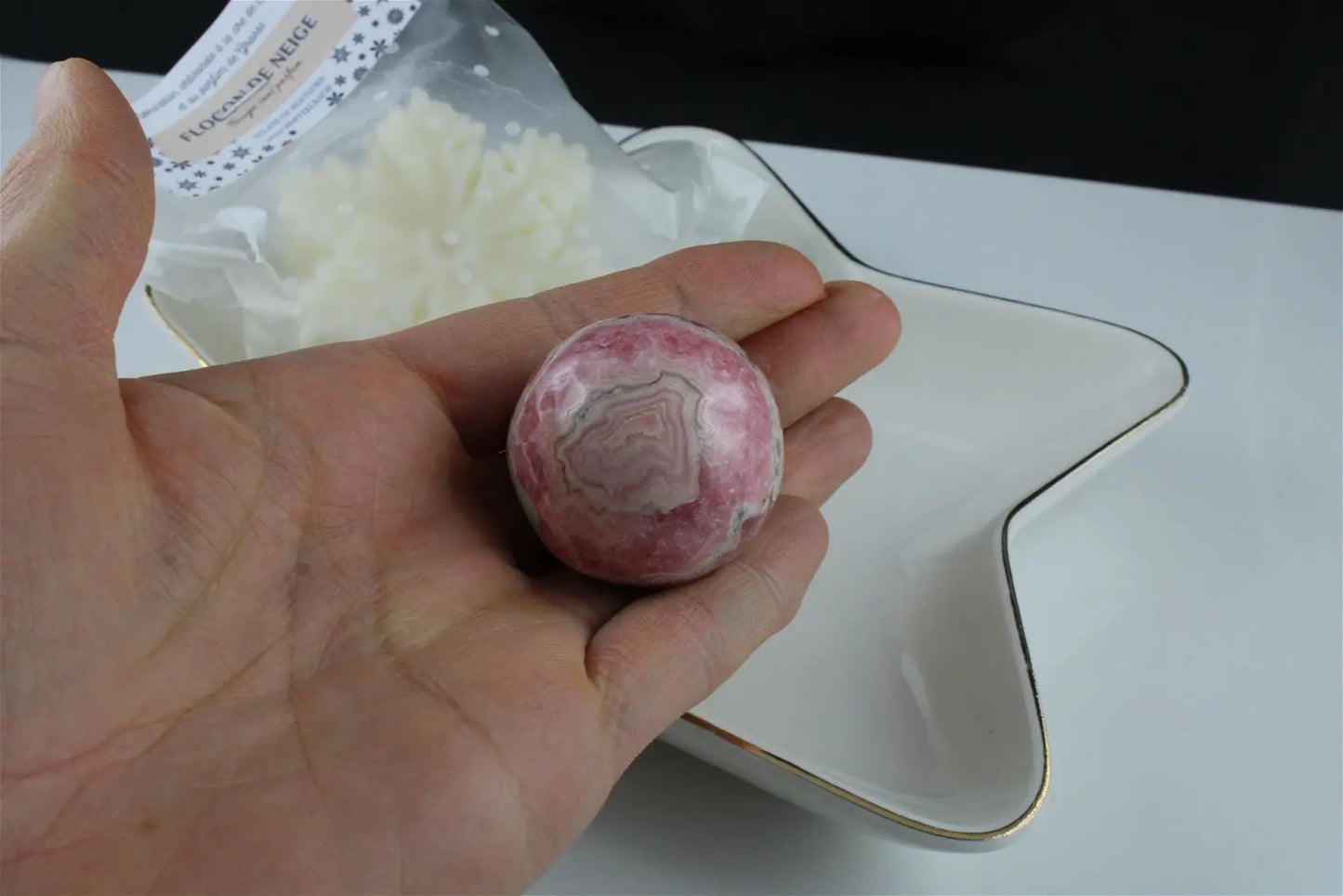 1 sphère en rhodochrosite - Aurore Lune